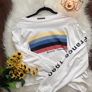 Brandy Melville long sleeve cropped shirt